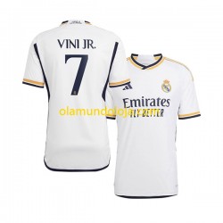 Camisola Real Madrid Vinicius Junior 7 Homem Equipamento Primeiro 2023-2024 Manga Curta